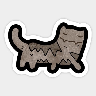 brown kitty Sticker